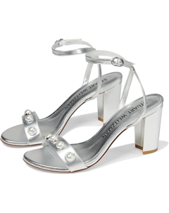 Сандалии Nearlybare Portia Sandal, серебряный Stuart weitzman