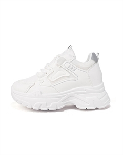 Кроссовки женские толстые средней высоты, белый Crocodile