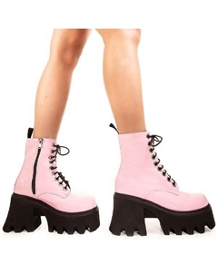 Ботильоны на массивной платформе с надписью Run To You, розовый Lamoda