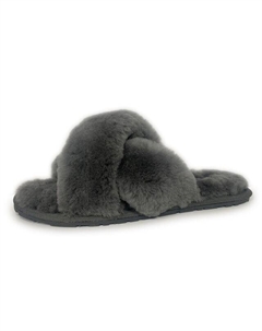 Женские тапочки Brighton из австралийской овчины и шерсти, серый Aus wooli