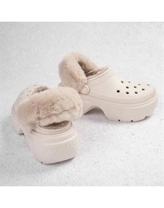 Сабо на платформе с подкладкой Stomp, цвет Stucco Crocs