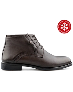 Мужские элегантные коричневые ботинки на теплой подкладке Tendenz