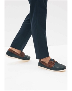 Топсайдеры Leather Boat Shoes, цвет navy blue Next