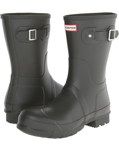 Резиновые сапоги Original высокие с логотипом, темно-оливковый Hunter