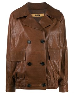 System двубортный пиджак 38 коричневый System