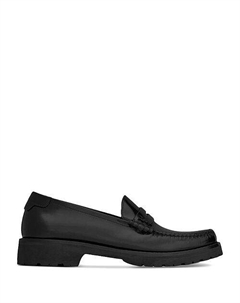 Массивные тапочки Le Loafer Penny из гладкой кожи, цвет Black Saint laurent
