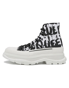 Ботинки Graffiti Tread Slick Boot White Black Alexander mcqueen