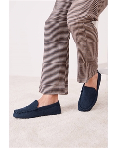 Тапочки-мокасины с клетчатой подкладкой, синий Next
