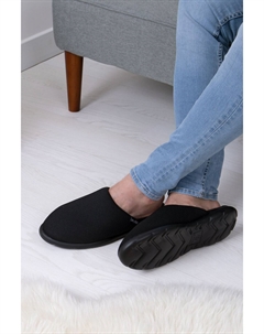 Мужские кожаные шлепанцы, черный Totes