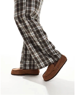 Мокасины замшевые тапочки коричневого цвета Tommy hilfiger