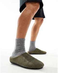 Туфли-мюли цвета хаки, шнуровка зеленого цвета Asos design