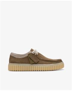 Мужские туфли Torhill Lo из замши с TR, оливковый Clarks