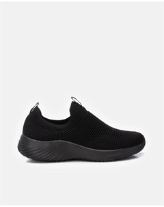 Мужские эластичные спортивные туфли без застежки, черный Refresh