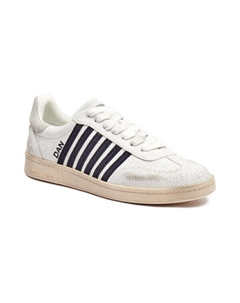 Кеды мужские кожаные в полоску, белый Dsquared2