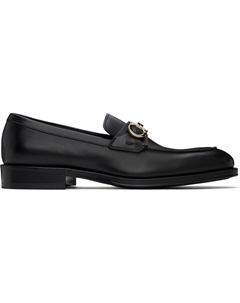 Мокасины с орнаментом Gancini, черный Ferragamo