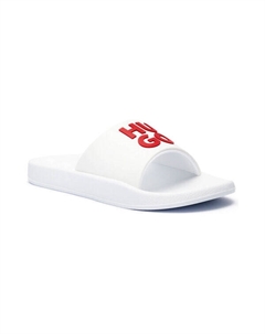 Шлепанцы мужские с контрастным логотипом, белый Hugo