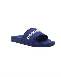 Шлепанцы мужские с логотипом бренда, синий Dsquared2