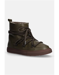 Полные кожаные зимние ботинки, зеленый Inuikii
