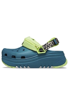 Сандалии hiker xscape animal print clog 'teal green', мультиколор Crocs