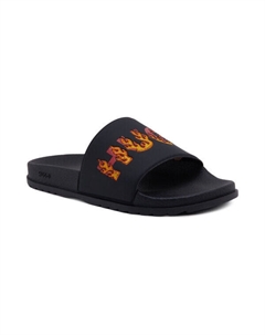 Шлепанцы мужские с логотипом бренда, черный Hugo