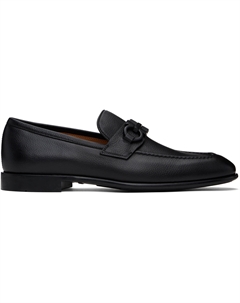 Черные мокасины с орнаментом Gancini, Black/Cookie Ferragamo