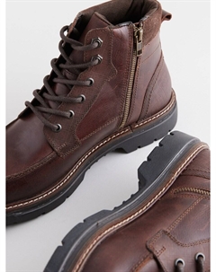 Ботинки на шнуровке Lace-Up Boots Apron, коричневый Next