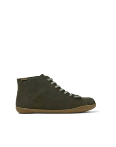 Мужские кожаные ботильоны на шнуровке и молнии., зеленый Camper