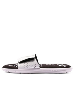 Тапочки ignite 6 graphic strap slide 'white', черный Under armour