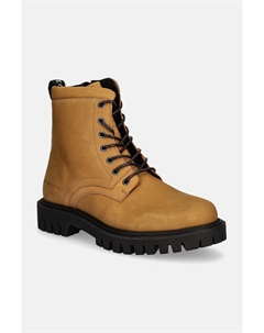 Кожаные ботинки CASUAL HILFIGER CHUNK Z NBK BOOT, коричневый Tommy hilfiger