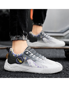 Кеды мужские, обувь для скейтбординга низкая белый/фиолетовый Binary