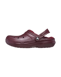 Мюли Clog 'Lined', темно красный Crocs