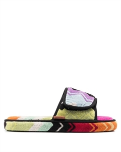 Полосатые слиперы на липучках, розовый Missoni home