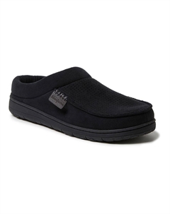 Мужские тапочки Brendan из перфорированной микрозамши сабо, черный Dearfoams