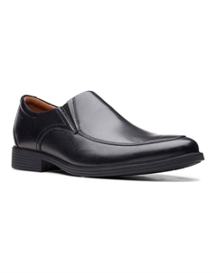 Мужские кожаные лоферы Whiddon Step, черный Clarks