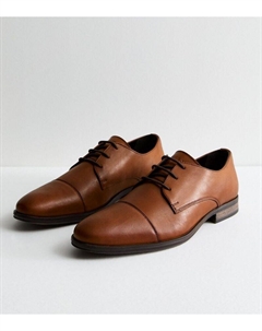Темно-коричневые кожаные оксфорды , темно-коричневый Jack & jones