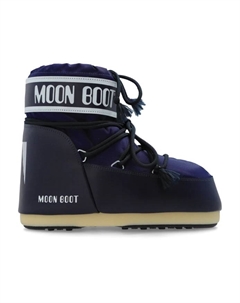 Зимние сапоги из нейлона с низким логотипом, синий Moon boot