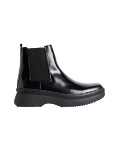 Ботинки челси из лакированной кожи, черный Calvin klein