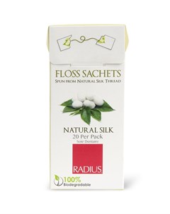 Floss Sachets Natural Silk Biodegradable нить зубная без вкуса в одноразовых упаковках 20шт Radius