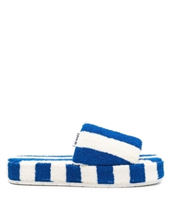 Слиперы в полоску, синий Sunnei