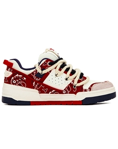 Скейтбординговые туфли мужские низкие белые/красные Li-ning