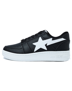 STA Стильные мужские кроссовки для скейтбординга с низким верхом, черного/белого цвета A bathing ape®