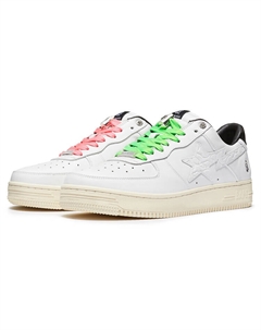 STA Стильные мужские кроссовки для скейтбординга с низким верхом белого цвета A bathing ape®