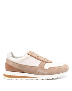 Кроссовки со вставками, нейтральный цвет Brunello cucinelli