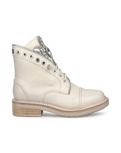 Ботильоны на шнуровке, цвет blanco Alma en pena.