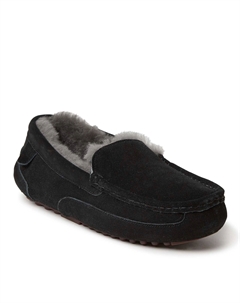 Мужские мокасины Fireside By Melbourne из натуральной овчины, черный Dearfoams