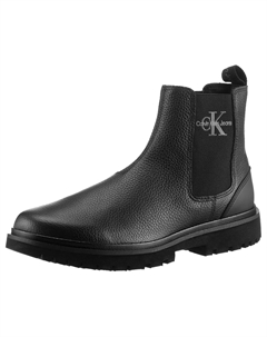 Ботинки челси Jeans "EVA MID CHELSEA BOOT LTH", ботинки без шнуровки, ботильоны с логотипом CK сбоку и петлей для затягивания, черный Calvin klein