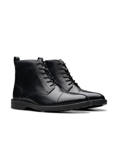 Зимние ботинки "Aldwin Cap", праздничные туфли, ботильоны, костюмные туфли на толстом каблуке, цвет Black Leather Clarks