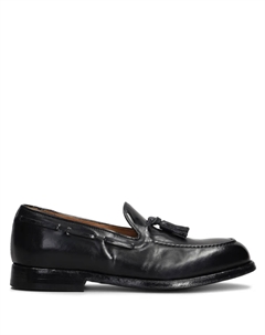 Кожаные мокасины с кисточками, черный Green george
