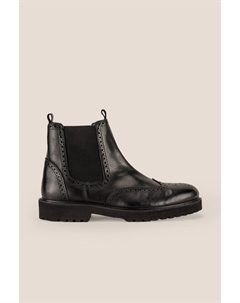 Кожаные ботинки челси с эффектом броги Grant, черный Oswin hyde