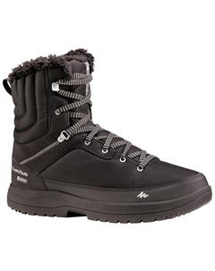 Теплые и водонепроницаемые походные ботинки Decathlon — высота Sh100, черный Quechua